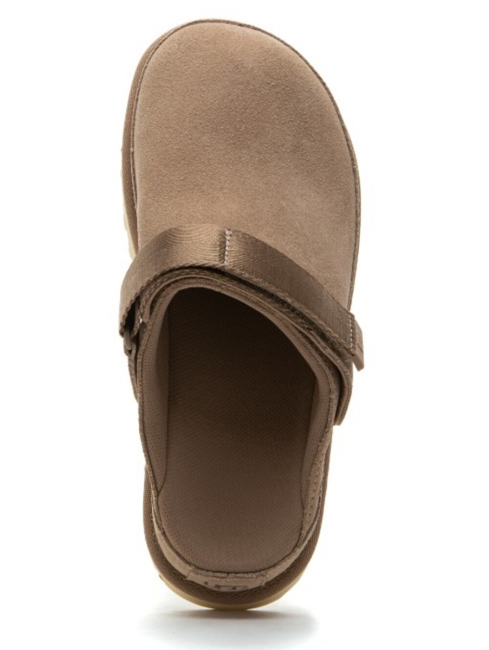 UGG Grey Brown Suede Goldenstar Slip-On Clogs - Picture 3 of 11
